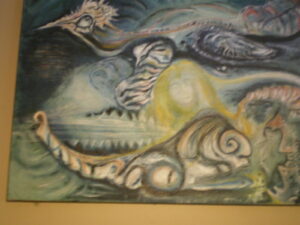 Robert Wardell. Original Pastel on oil canvass. Visionary work