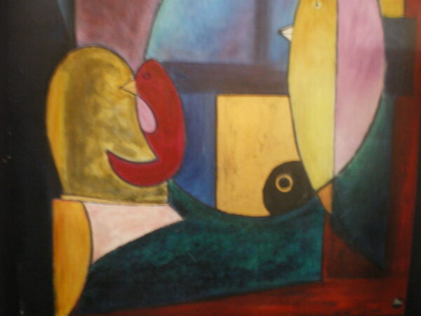 Original Oil and acrylic cubist original  Robert Wardell