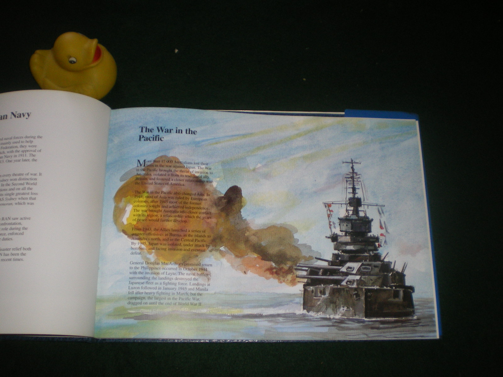 The Battle Of Leyte Gulf: 50th Anniversary Commemoration 1944-1994 (1st edition) Words by Michael Tracey, Illustrations by Jeff Isaacs, Research by Irene Coombes. Australian Defence Force Publication, 1994. - Image 4