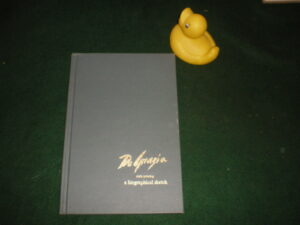 De Grazia: A Biographical Sketch (1st edition) by Ettore De Grazia. Gallery In The Sun Publications, 1979. Signed