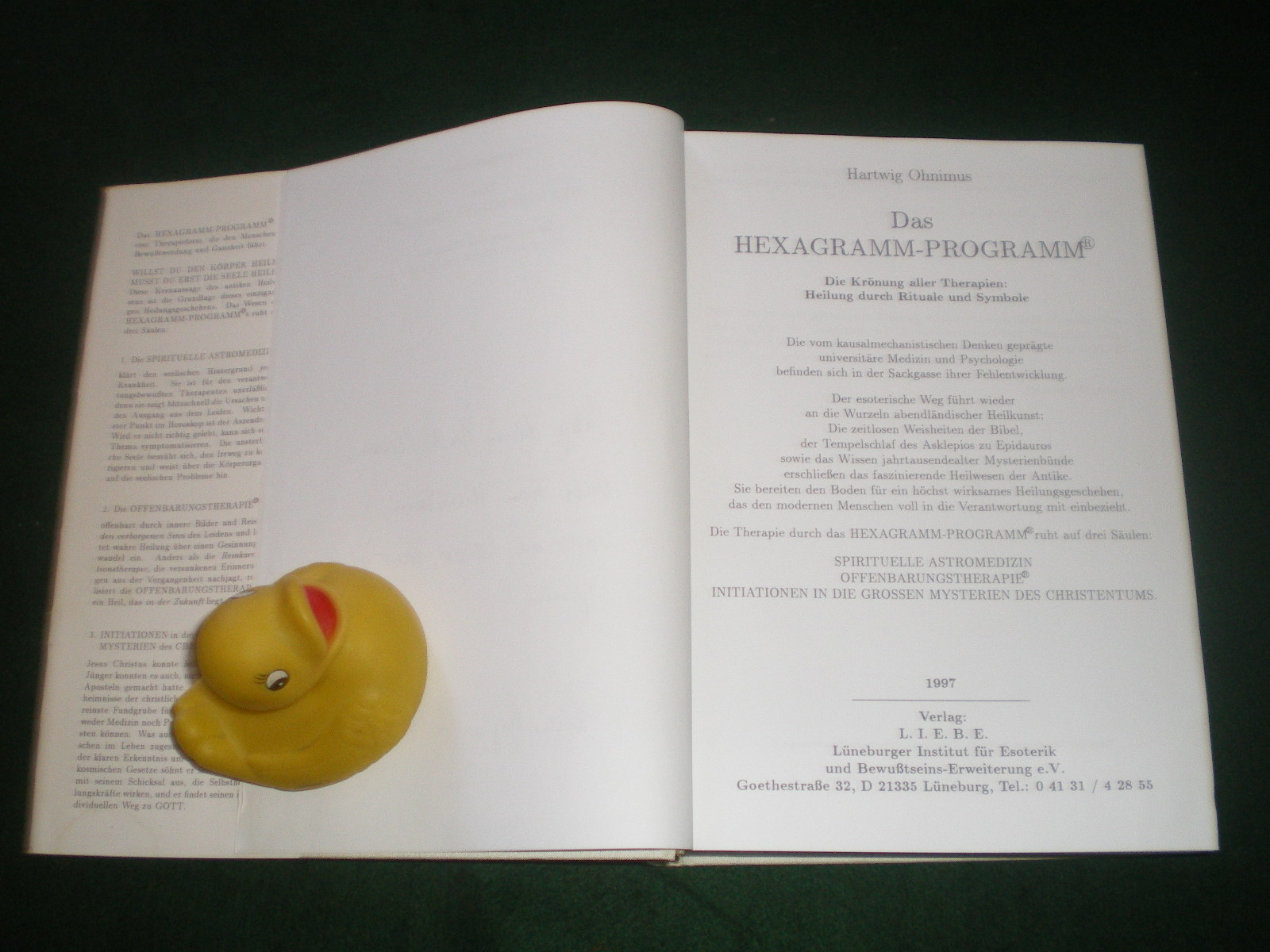 Das Hexagram-Programm (1st edition; signed) by Hartwig Ohnimus. Luneberger Institute, 1997 - Image 3