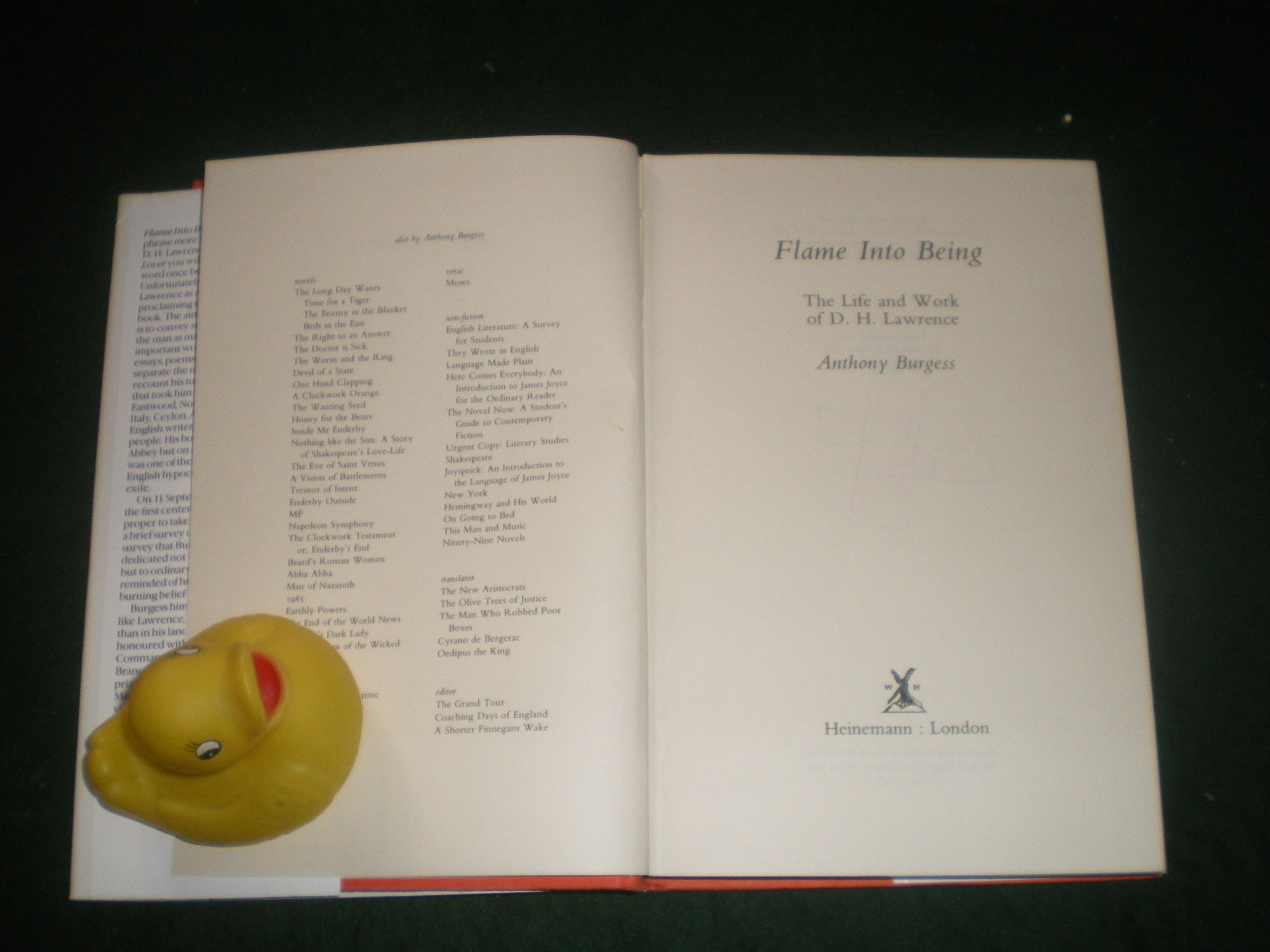 D.H. Lawrence Biographies: The Priest Of Love: A Life Of D.H. Lawrence by Harry T. Moore; Flame Into Being: The Life And Times Of D.H. Lawrence by Anthony Burgess - Image 3