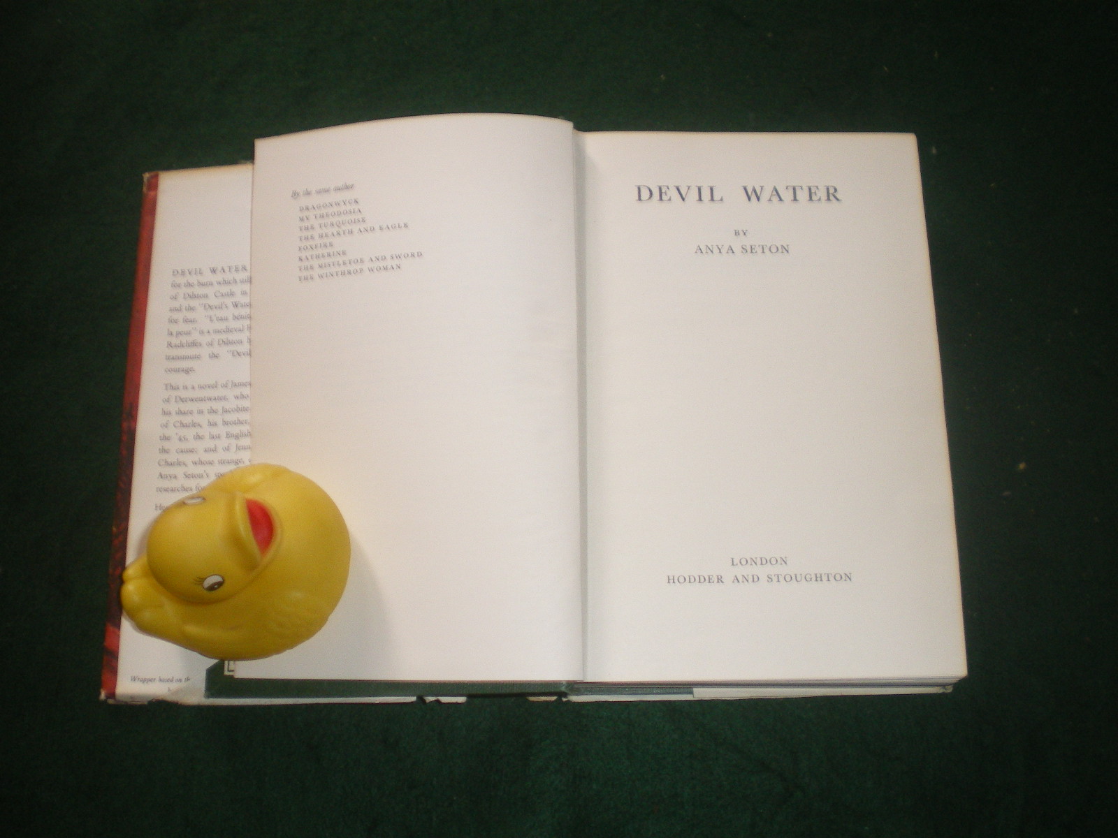 Devil Water (1st edition) by Anya Seton. Hodder and Stoughton, 1962. $50 - Image 3