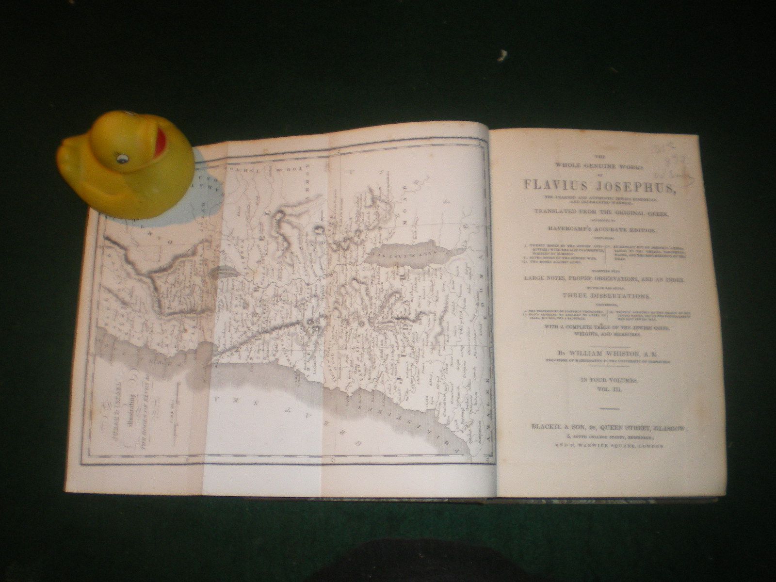 The Whole Genuine Works Of Flavius Josephus Vol 3 (1st edition) by William Whiston. Blackie and Son. $90 - Image 3