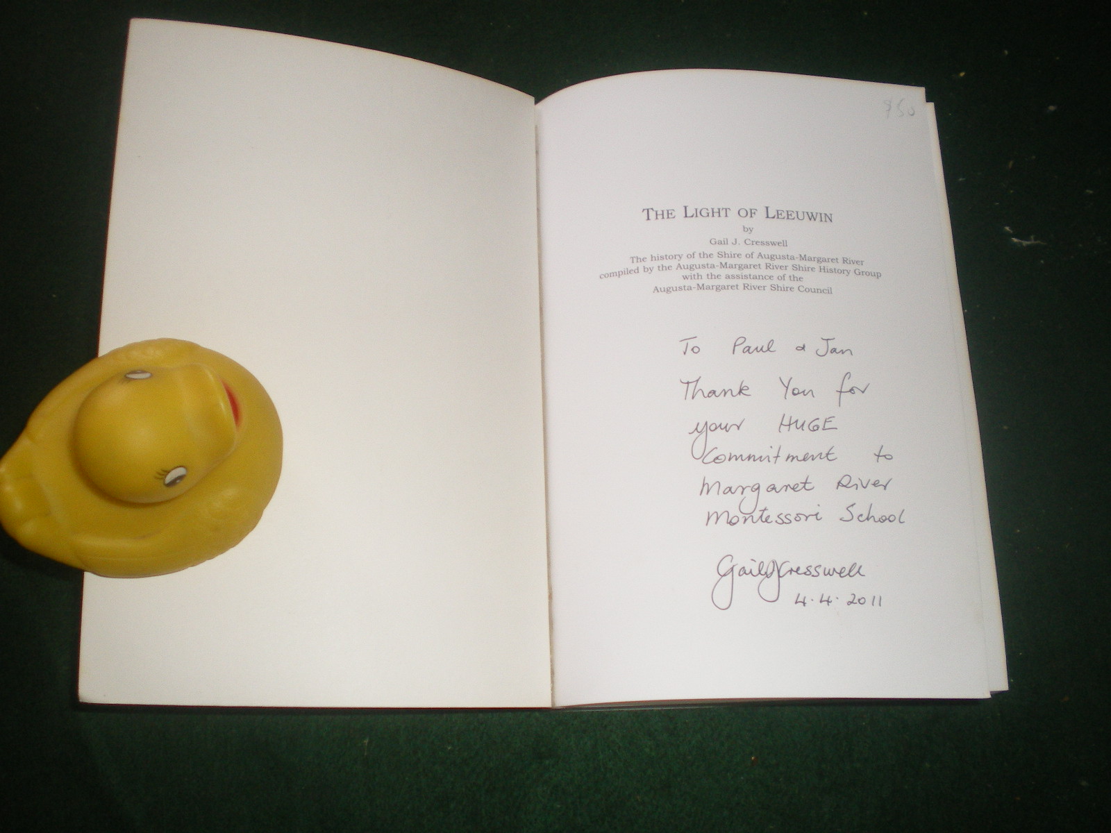 The Light Of Leeuwin: The Augusts-Margaret River Shire History (signed) by Gail J. Cresswell - Image 4