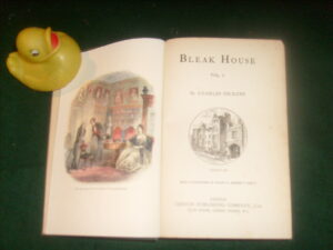 Bleak House in two volumes by Charles Dickens. Illustrated by Phiz