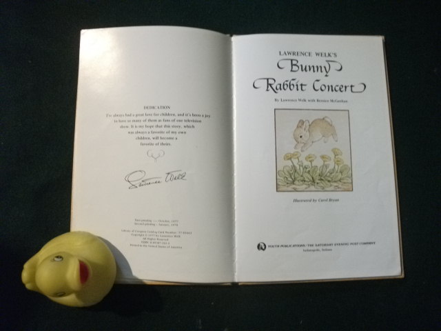 Bunny's Rabbit Concert by Lawrence Welk. Illustrated by Carol Bryan. - Image 3