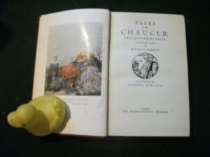 Tales From Chaucer: The Canterbury Tales Done Into Prose (1st edition) by Eleanor Farjeon. Illustrated by W. Russell Flint. The Medici Society, 1930