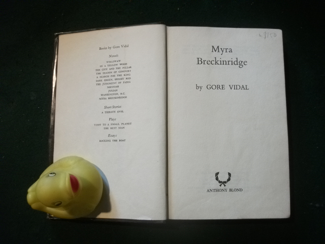 Myra Breckinbridge (1st edition) by Gore Vidal. Anthony Blonde, 1968 - Image 3