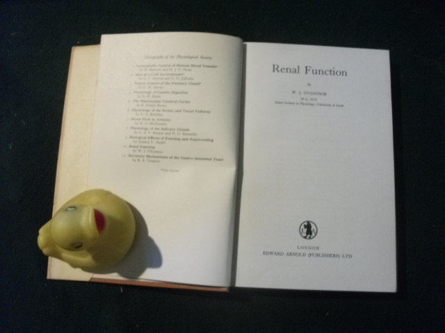 Renal Function by W. J. O'Connor. Edward Arnold Publishers, 1962 - Image 2