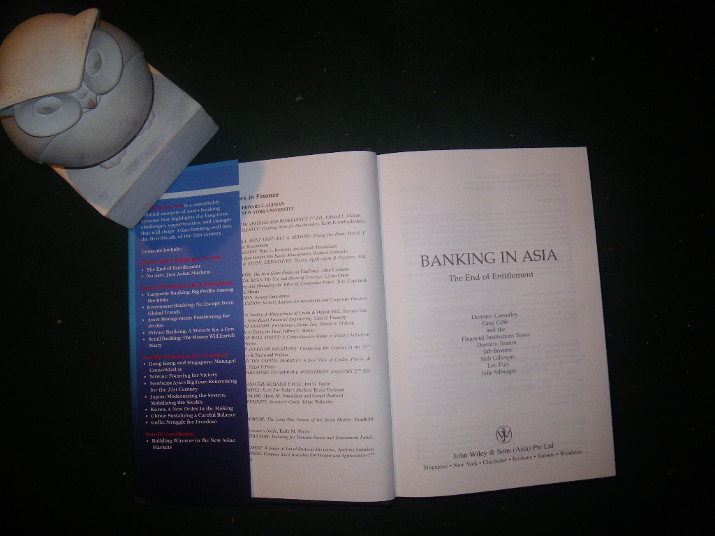 Banking In Asia: The End Of Entitlement (1st edition) by Dominic Casserley and Greg Gibb. John Wiley and Sons, 1999 - Image 4
