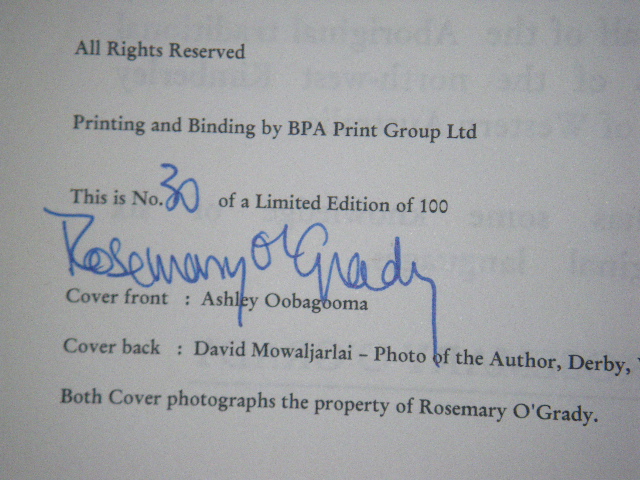 The Long Day (1st edition; signed) by Rosemary O'Grady. Rosemary O'Grady, 2010 - Image 3