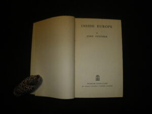 Inside Europe by John Gunther. Hamish Hamilton, 1936.